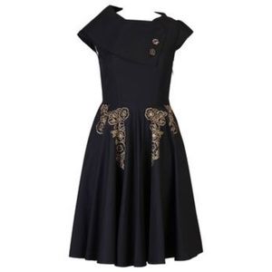 Vintage floral embellished poplin - added sleeves